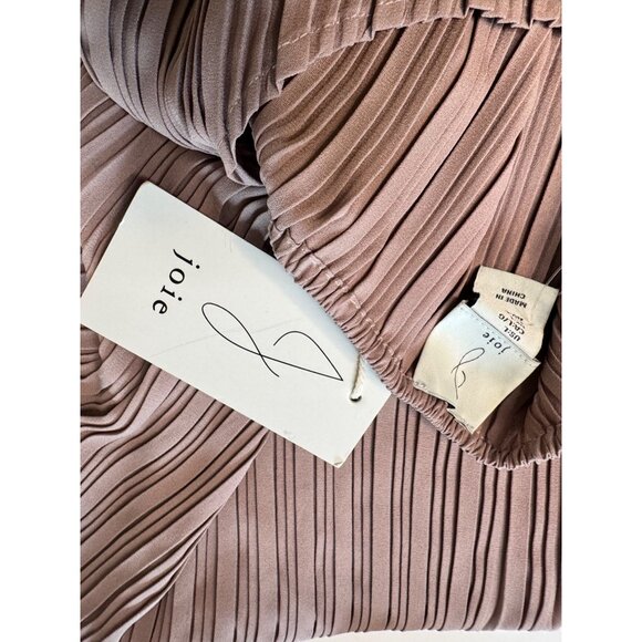 Joie Crinkle Tank Size large Cami NWT Tank Nordstroms Brand $89 Clay Brown - Picture 3 of 7